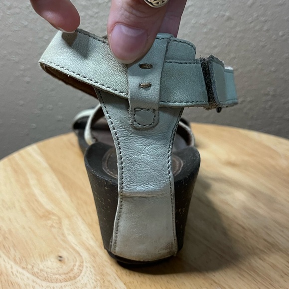 Teva Cabrillo Light Green Strappy Leather Cork Wedge Sandals Women’s 9.5 - Picture 6 of 15